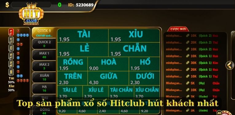 Xổ số Hitclub - Sân chơi quay số có thưởng chất lượng nhất 3 Top sản phẩm xổ số Hitclub hút khách nhất